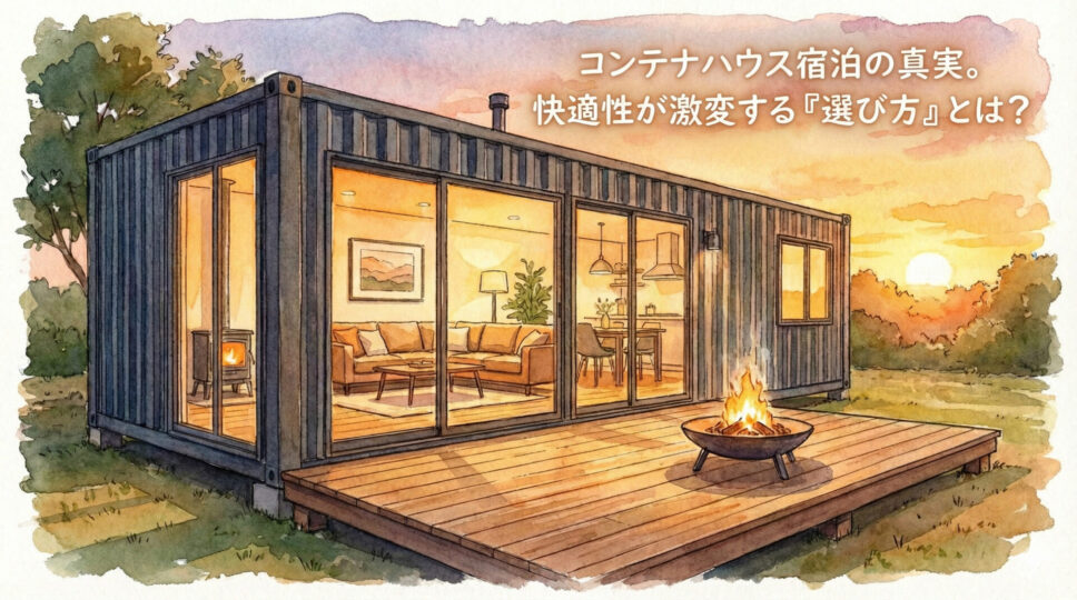 コンテナハウスに泊まって後悔する前に！3大デメリットと風呂トイレ