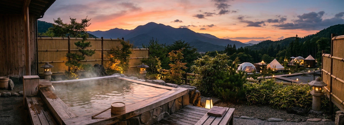 【2026年最新】温泉付きおすすめグランピング施設｜全国版