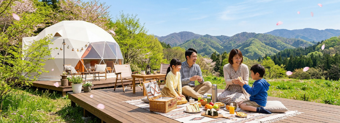 【2026年GW】ゴールデンウィークに人気のグランピング施設特集