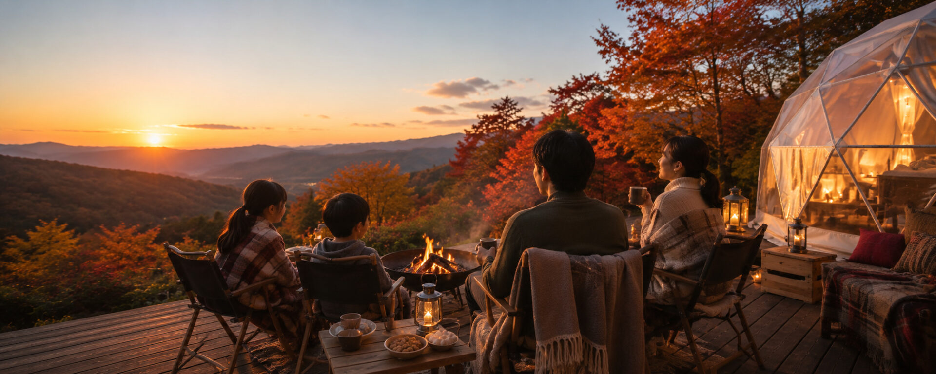 【2026年】秋・紅葉シーズンに人気のグランピング施設特集